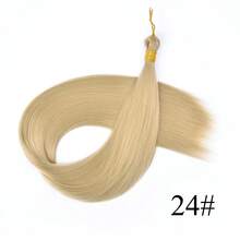 26 英寸直发束钩针编织辫子头发合成直发接发编织头发渐变棕色柔软钩针接发女士直发编织头发，柔软合成束钩针编织辫子发束用于编织