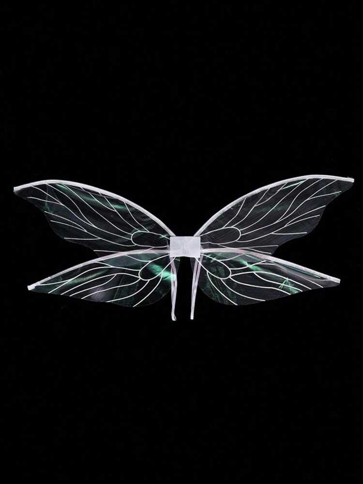 1pc Fairy Wings Party Costume, Butterfly Wings For Carnival, Festival Decorations And Performances Halloween - Black - View 4