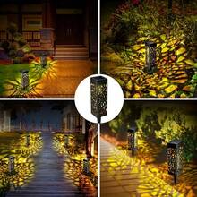 12pcs Solar Lights Outdoor, Garden Decor, Solar Outdoor Lights, Battery Capacity (500mAh),Pathway Decor Lights, Solar Decorations Outdoor For Garden Yard Patio Walkway Driveway Outside Decor, Available In 4pcs. - Warm Light - 查看 9