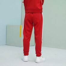 Adidas 阿迪达斯男童锥形运动裤 - 紅色 - 查看 4