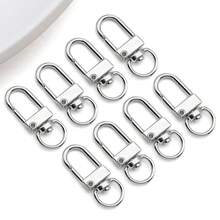 2 件 18K 金 + 厚银 + 镀白金扣套装（6 种款式：龙虾扣、狗夹、门钩等）- 钥匙扣和包袋配件的奢华 DIY 组件