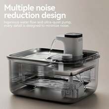 Stainless Steel Cat Water Fountain Wireless For Cats Indoor, 3.6L/123oz Automatic Metal Dog Water Dispenser,Cordless Battery Operated Pet Drinking Fountain,Rechargeable Waterer With Motion Sensor - Black - View 6