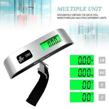 50kg/10g Portable Travel LCD Digital Hanging Luggage Scale Electronic Weight US