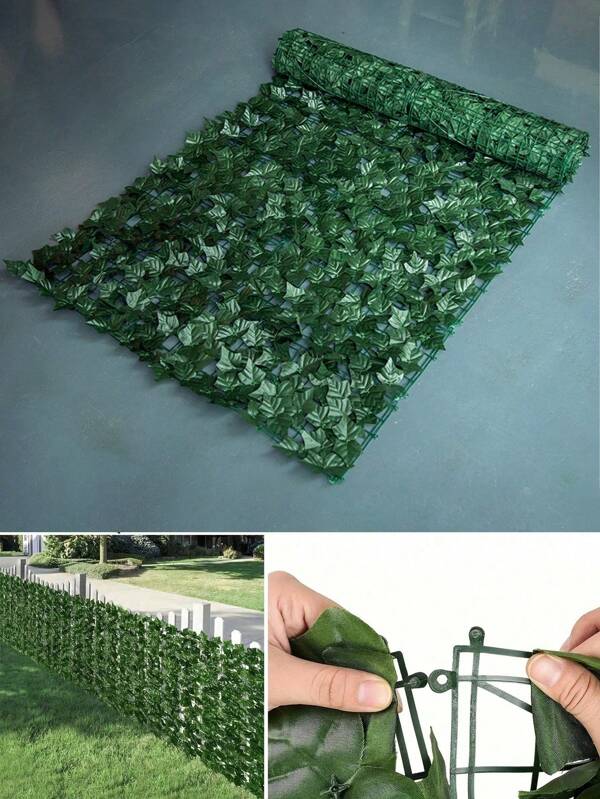 1pc Outdoor All-Season Artificial Ivy Privacy Fence Wall Screen For Home Decor, Hanging Garden Decoration, Plastic Plan,Garden Yard Fence