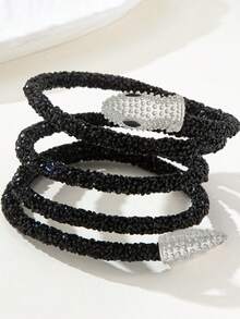 1 件哥特风格夸张神秘蛇形项链，可作为手链佩戴，适合时尚派对、节日、万圣节和日常佩戴 - 黑色 - 查看 4