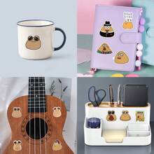 55 pezzi Adesivi del mio animale domestico alieno Pou, adesivi estetici vinilici per scrapbooking, diario, computer portatile, paraurti, skateboard, borraccia, computer, telefono, cartone animato, casco, auto