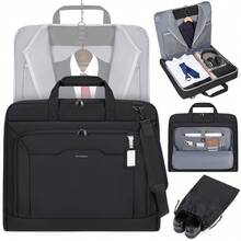 Garment Bags For Travel Carry On Garment Bag For Hanging Clothes, Suit Bag For Business Trips With Shoes Bag & Shoulder Strap, Waterproof Foldable Suit Luggage Bag For Men Women - 黑色 - 查看 11