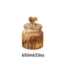 Sugar & Creamer Storage:  With This Set Of 3 Sealed Glass Jars (21.98 Oz - 47.34 Oz). Featuring Secure, Airtight Lids On A Classic Mason-Style Design, These Containers Effectively Block Moisture – Dispensing During Coffee Or Tea Preparation. These Reusable, Dishwasher - Amber - View 6