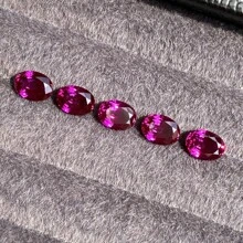 100% Purplish Red Sapphire Loose Oval Cut Gemstone For Charms Advanced Jewelry Making Materials DIY