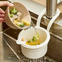 1 peça de cesto de drenagem para pia de cozinha, escorredor de torneira, escorredor de legumes e frutas, cesto para resíduos de alimentos domésticos