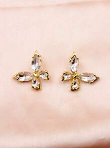 1 Pair Luxury Fashionable & Elegant Butterfly Stud Earrings For Women