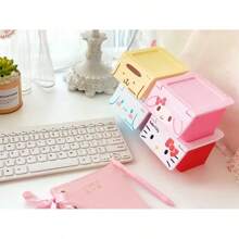 Sanrio 3pcs/Sanrio Hello Kitty Y2K Desktop Clamshell Storage Box Kuromi My Melody Cinnamoroll Pochacco Jewelry Box Trash Storage Box Gifts