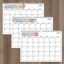 2026 Minimalist Wall Calendar, January 2026 - December 2026, Creative Cartoon Monthly Calendar, Monthly Planner, Suitable For Home & Office, Christmas & New Year Gift,Back To School,School Supplies