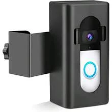 AntiTheft Video Doorbell Mount Compatible With Ring Blink Wireless Video Doorbell 1 2 3 Plus 3 4 2020 Release Adjustable NoDrill Mounting Bracket Wedge Adapter Holder Accessories(Black)As57 - 黑色 - 查看 1