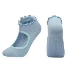 Damen Yoga Socken mit offenem Rücken rutschfest, professionelle Pilates Sport Tanzsocken