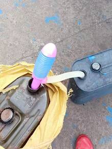 1 pièce Pompe de transfert d'huile manuelle pour voiture, extracteur d'huile auto avec tuyau d'aspiration extra épais de 1 m, compatible universellement