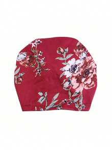 1件装女士编织弹力帽，头巾帽，头饰，柔软针织帽，适合日常佩戴，可作睡帽。 - 印花款 - 查看 8