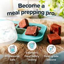 Local Delivery-2 Tbsp. Silicone Freezer Molds - Perfect For Storing Garlic, Herbs, Ginger, Pesto, Tomato Paste, Lemon Juice, Purees And More - Silicone Baby Food Freezer Tray - Aqua – 2-Pack