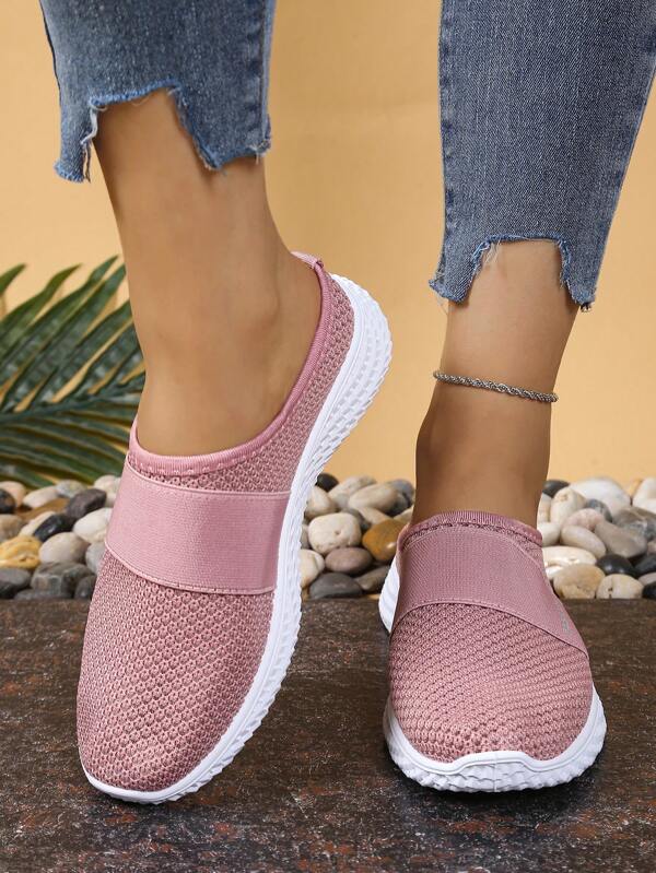 Nuevas zapatillas de deporte con suela gruesa para mujer en verano: malla y transpirable, ligera, que aumenta la altura, suave y con amortiguación, perfecta para uso casual
