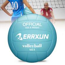 3 件/套耐用 5 号排球套装，经典蓝色，包括（机器缝制 PVC 排球 + 背包式网袋 + 便携式球泵）