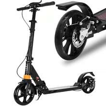 成人滑板车，大轮子，可折叠，适合青少年和年轻人 - 白色 - 查看 8