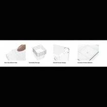 Organizador Multiuso Kit 4 Acrimet Gavetas Armários Geladeiras Pote Acrílico Cristal Empilhável Transparente - Transparente - Visão 10