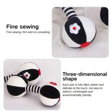 Black & White Infant Soft Rattle Toys, High Contrast Black And White Plush Mute Rattle Sarpint Shaker, Newborn Gift Suitable For 0-3-6 Month Baby