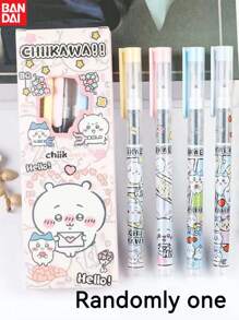 1pc/4pcs Bandai, Stationery, Cute Gel Pen Set, Gel Ink Ballpoint Pen, Creative Cartoon Neutral Pen, 0.5mm Fine Black Ink, Student Signature Pen, Multi-Color Signature Pen, Plastic Materials, Ergonomic Design, Various Cute Design Stationery Supplies, Suitable For School And Office Supplies Gifts, The Perfect Party Gift Birthday Surprise Gift, Is An Ideal Choice For Christmas, Halloween, Thanksgiving Gifts., School Supplies, Back To School