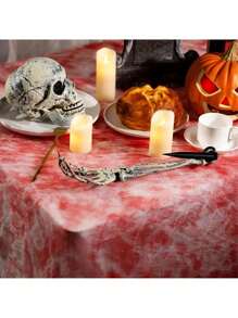 30*72IN Halloween Bloody Cheesecloth, Thin Gauze For Halloween Party Supplies, Bar, Haunted House, Escape Room, Horror Atmosphere Decor, Outdoor Patio, Home Wall Staircase Railing Decoration, Halloween Decor