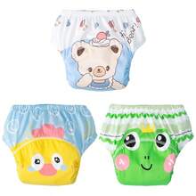 5pcs Children's Training Pants, Breathable Leak-Proof Baby Learning Pants, Washable Diapers, Infant Potty Training Pants, Newborn Training Pants, Reusable Baby Cloth Diapers, Suitable For Boys And Girls - Multicolor - View 59