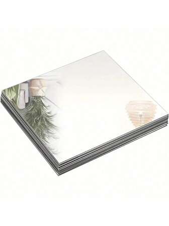 1/5/10pcs Elegant Acrylic Square Mirror Tray Set - 8inch Perfect For Weddings, Showers & Birthdays - Ideal Table Centerpiece & Decor