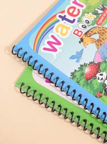 1 Pc Interesting Watercolor Book, Watercolor Painting Book With A Variety Of Cartoon Patterns, Fashion Coloring Book To Enhance Imagination And Cultivate Students' Interest In Handmade DIY Graffiti, Friend's Stationery Picture Book, 1 Random Colored Pen, School Supplies For Little Artists - A Must-Have For The Back-To-School Season,Back To School