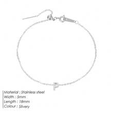 Cadena brazalete DIY de 26 letras para mujeres, accesorio de joyería, de acero inoxidable de alta calidad, a la moda y personalizado