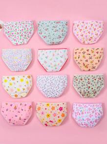 12 piezas de bragas para niñas preadolescentes, sin sensación de cuña, suaves, transpirables, aptas para todas las estaciones, con patrones surtidos (diseños aleatorios)