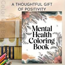 24-Page Mental Health Coloring Book For Adults & Teens - Relax & Emotional Calming Art Relax With Intricate Floral Designs, High-Quality Paper - Perfect Gift For Valentine's Day, Easter, Birthdays, Relax Coloring Book, Inspirational Quotes, Bold Text Graphics School Supplies,Back To School