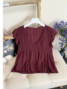 Women T-Shirts - Màu Đỏ Sâu - Xem 1