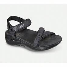 Skechers Go Walk Arch Fit Cruise Around Women US 6 Black Walking Sandals RHS4144 - Black - View 1
