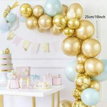 50/132 pezzi Set di palloncini metallici dorati da 5/10/12/18 pollici per ghirlanda arco fai-da-te, set di palloncini in lattice per feste di compleanno, matrimoni, fidanzamenti, addio al nubilato, natale, ringraziamento e altre occasioni speciali