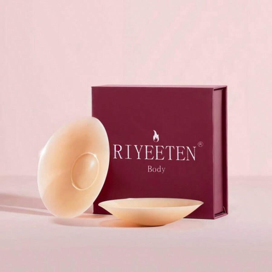 RIYEETEN Grippy Nipple Covers Sticky Circles Bra Cup - The First-Ever Sticky Not Icky Circle Nipple Covers - Em yêu - Xem 1