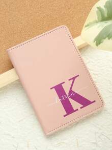 Takeoak 1 Stück personalisierter Namens- & Initialen-Passcover, schicker personalisierter Monogramm-Passhalter, bunte personalisierte Initialen-Dokumentenkartenhalter, einzigartiges Reisegeschenk, Geburtstags-, Hochzeits-, Braut-, Freundschaftsgeschenk, Schulmaterial, Schulgeschenk, für Büro, Lehrergeschenke, für Universität, für Kollegen, für Studentenwohnheime, für Lehrer, für Jungen und Mädchen, großes Fassungsvermögen