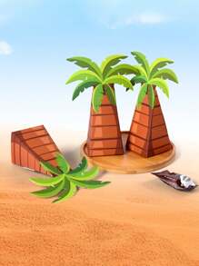 2pcs Coconut Tree Shaped Candy Packaging Boxes, Folding Palm Tree Gift Boxes, Holiday Party Favor Boxes, Saudi National Day Decorations, Middle East Party Supplies, Summer Beach Restaurant Decor