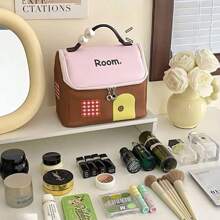 Bolsa de cosméticos de alta calidad con diseño de dopamina para niñas, bolso con gran capacidad y compartimentos, organizador de viaje impermeable, bolsa para maquillaje, bolsa para artículos de cuidado