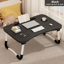 Portable Foldable Laptop Desk Tray With Cup Holder, For Bed/Sofa/Floor, Multipurpose Laptop Table Stand For Meal And Work, Suitable For Small Space - Multicolor - View 14