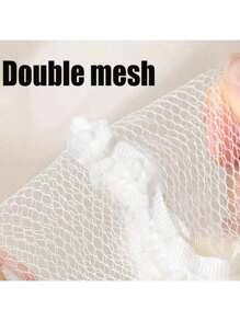 Éponge de douche à pompons en dentelle, boule de bain en maille exfoliante pour hommes et femmes, rentrée scolaire