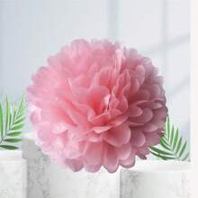 12PCS Colorful Paper Flower Party Decorations, Easter Macaron Paper Flower Pom-Poms For Hanging Decor, Birthday Party Table Decorations