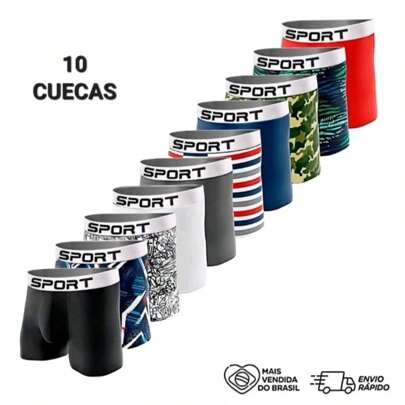 CUECA BOXER MASCULINO MICROFIBRA BASIC 10 UNIDADES