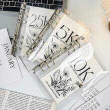 10K/5K/2.5K Savings Passbook/Vertical Savings Notebook, 6-Ring Iron Clip Storage Book, 12-Month Savings Plan, Achieve 2.5K, 5K, 10K Savings Goals, Durable PVC Material, Money-Saving Challenge Refill Notebook, Portable Design With Floral Pattern, Savings Goal Manager, Suitable For Cash-Filling Financial Planning, Family Savings, Travel Fund, Dream Fund, Money Management, Savings And Budgeting Education, Christmas Gift, Birthday Gift, Etc.