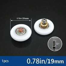 1/2/4 Pcs Shower Door Roller Replacement - 4pcs (Includes Screws) - Multicolor - View 9