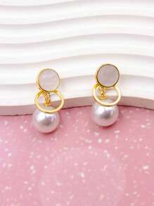 1 Pair Elegant Minimalist Hollow Circular Fashion Earrings