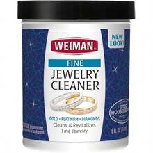 Weiman Fine Jewelry Cleaner Liquid With Cleaning Brush Restores Shine And Brilliance To Gold Platinum Precious Gemstones And Diamond Jewelry 6 Oz - As Pic - View 2